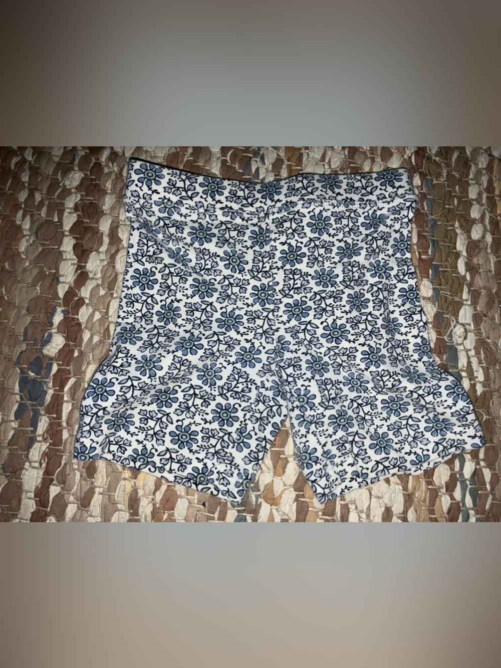 Crewcuts White and Navy Floral Print Girls' Shorts